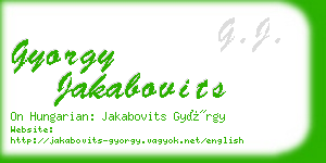 gyorgy jakabovits business card